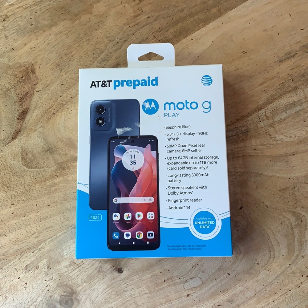 AT&T Prepaid Phone - Moto G Play 64GB Android 14